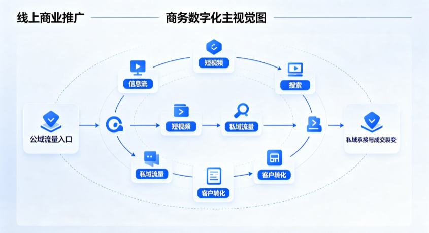 五原县线上商业推广怎么做？全域流量闭环搭建与低成本转化实战指南